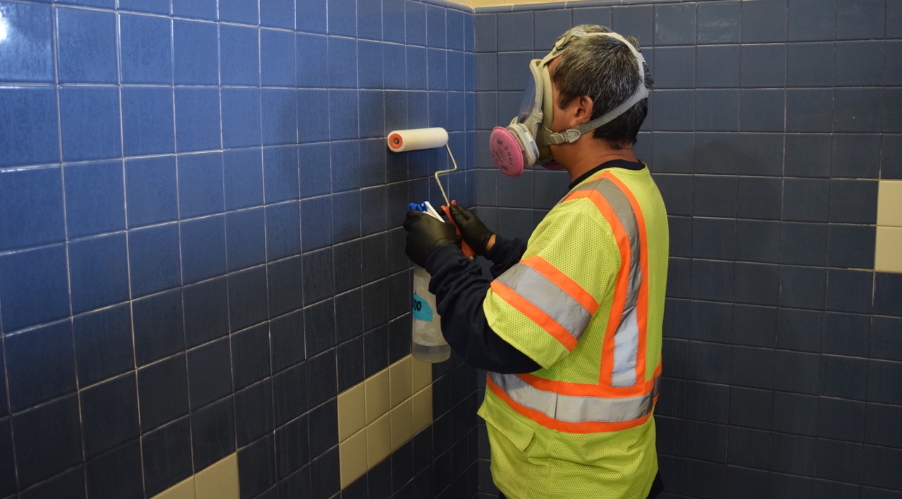 Kailua Beach restroom tile coating